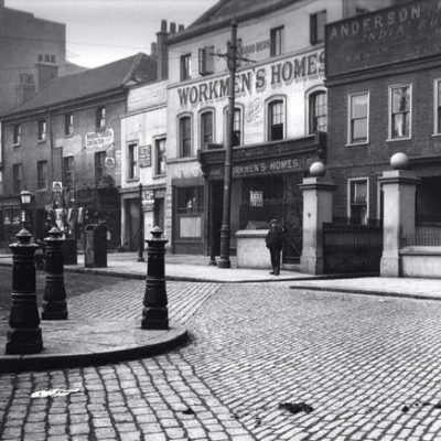 Bow Road in 1909, from the Living in Bow image archive project on Facebook