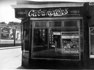 Carrington's corner shop, from the Living in Bow image archive project on Facebook