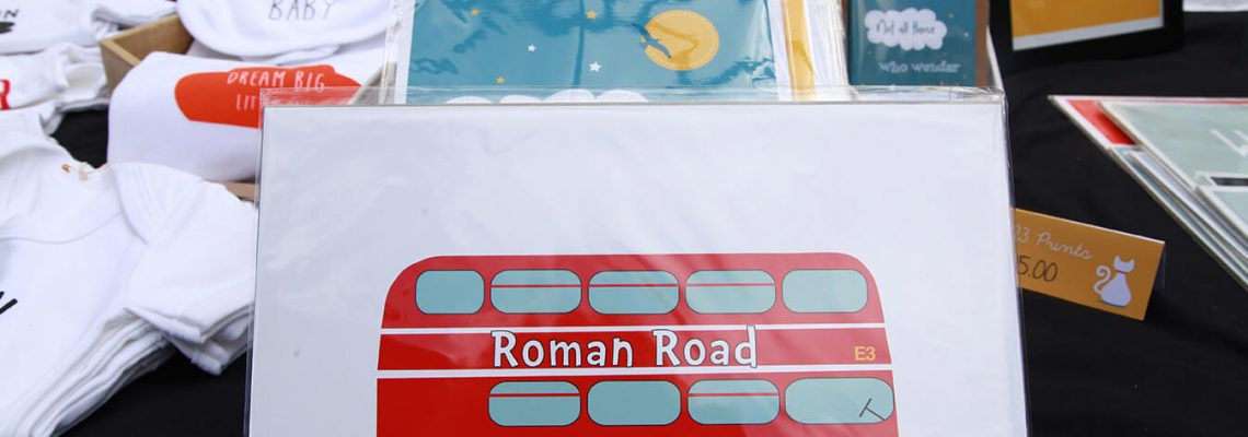 Roman Road Yard Market No8 bus print